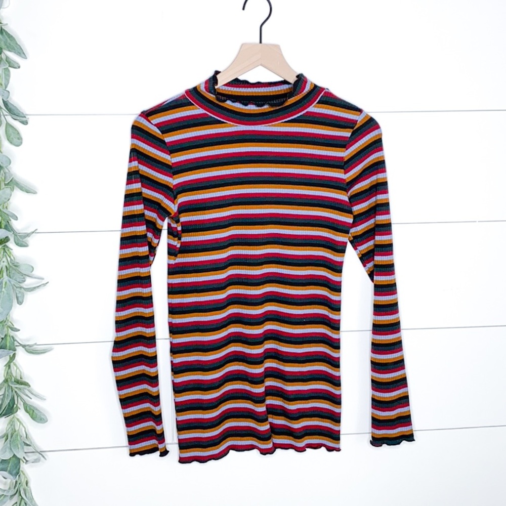 Striped Turtle Neck Shirt